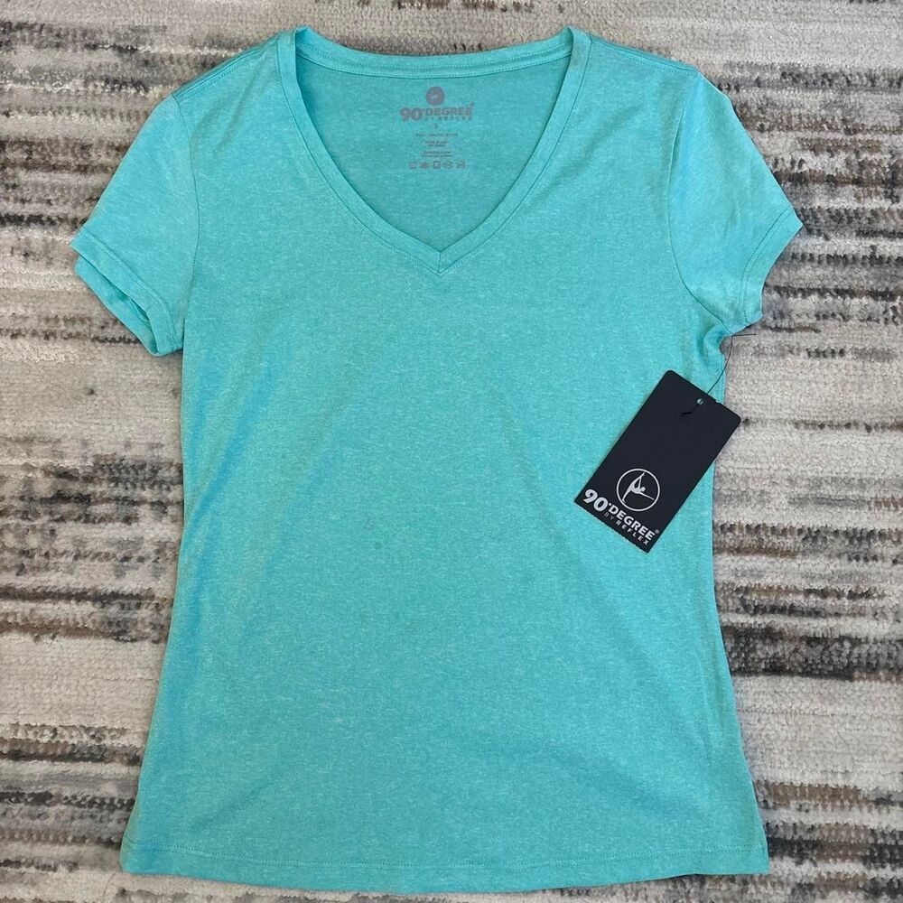 90-degree-by-reflex Women's Blue and Green T-shirt